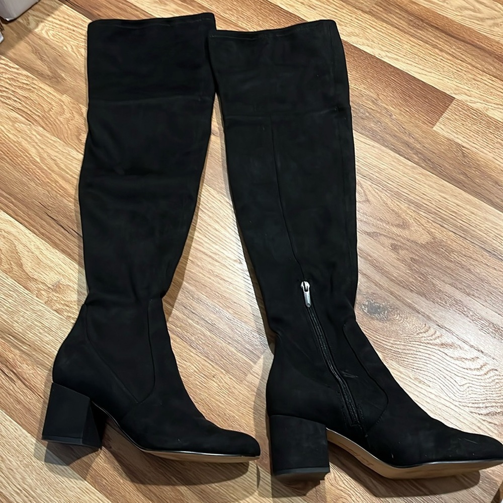 Sam Edelman Varona over the knee black suede boot, size 7.5, used -like new